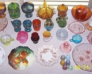 Colored and depression glass