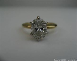 Gorgeous Appraised 1pt32ct Diamond Solitaire Engagement Ring