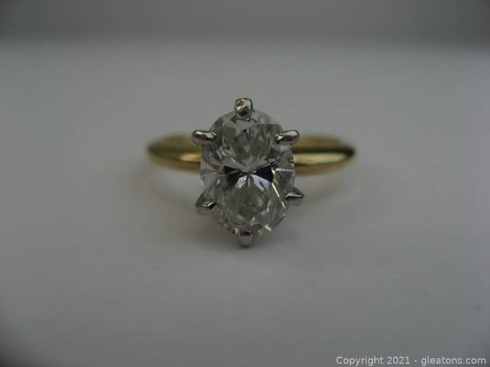 Gorgeous Appraised 1pt32ct Diamond Solitaire Engagement Ring