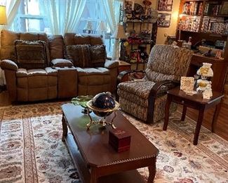 full shelves, books, cds, dvds