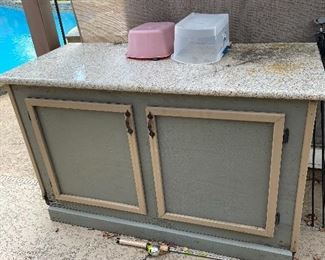 granite top out-door kitchen cabinet