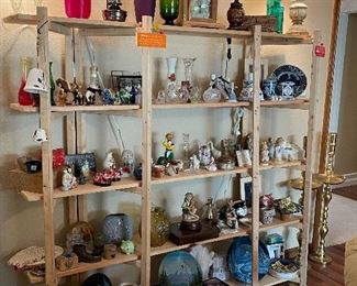 Lamps, clocks, collectible plats, unique brass candlesticks, vases, crosses, fun decor!