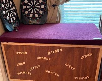 Memory Toy Box with padded top