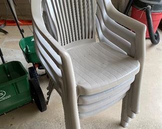 Set of patio chairs.