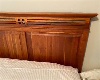 Close-up view of headboard for king-size bed.