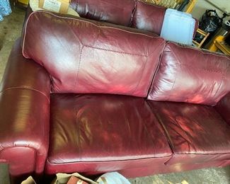 Pair of real leather Thomasville sofas - in great condition - retail $5000 each!