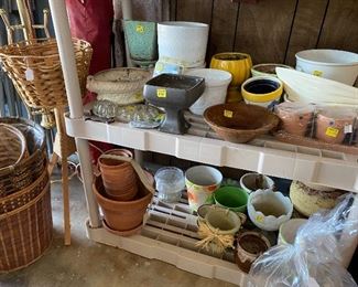 lots of planters/pots for plants