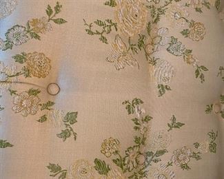 close up of pretty fabric on the sofa