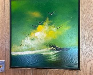 Retro Beach Painting by Matson