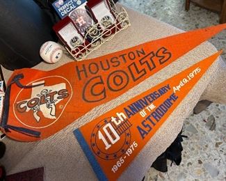 Houston Colts Pennant, 10th Anniversary of the Astrodome Pennant April 9, 1975