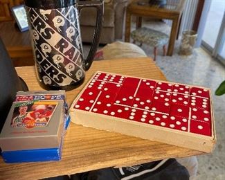 Vintage Red Dominoes 