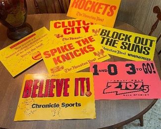 Houston Rockets Clutch City 1994 NBA Finals Commemorative Fan Cards by The Houston Post some Autographed 