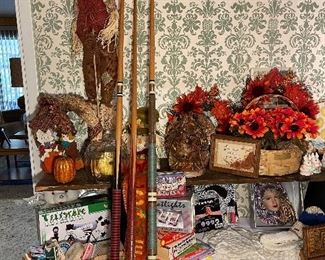 Vintage Pool Sticks, Pool Balls, Souvenir Playing Cards