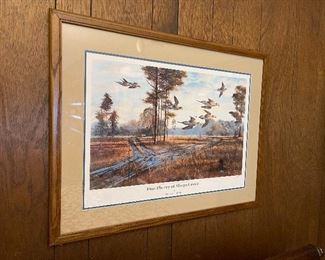 Signed Numbered Fast Flurry at Mingo Creek Print by Robert E. Binks
Published for Ducks Unlimited 