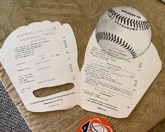 The Astrodome Club Menu