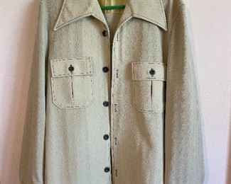 Vintage Retro Putnam Hall Polyester Sports Coat Light Green