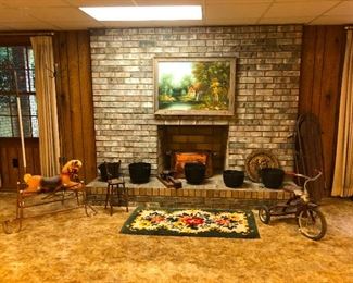 I am madly in love with that vintage area rug