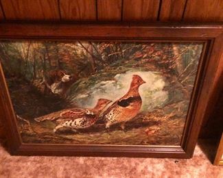 This picture has dressed up like two birds for Halloween!