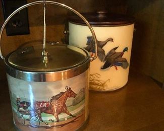horses and birds ice buckets