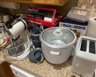 Stand mixer, steamer, toaster, food processor