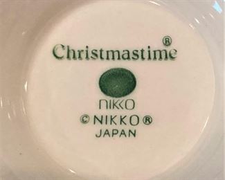 Nikko "Christmastime" dishes