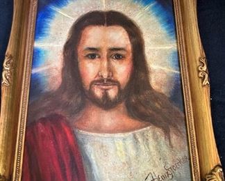 Original art  of "Jesus" by Heinz Stoecker (9'  x 12") (He was born in Germany in the middle of WWII.) In the 1970's, he came to the US and completed his formal art studies at the University of Texas. He died 2-28-2001.)