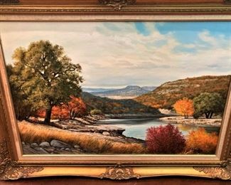 "Fall by the River"  (24" x 36") by Artist Heinz Stoecker - His paintings are currently in the homes and offices of fine art collectors around the world.