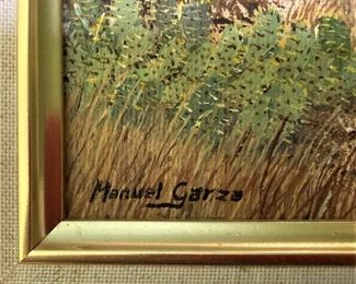 Manuel Garza, one of the premier landscape artists of the Texas Hill Country,  is a self taught artist who studied extensively the works of  Porforio Salinas and Robert Wood.