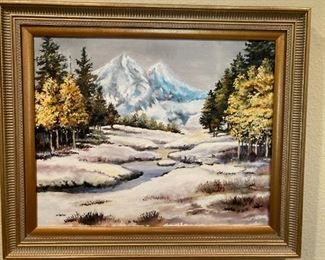 Mountain scene - oil original