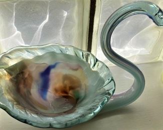 Blown glass swan