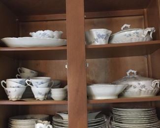 Blue Violet China made in Germany - Large set with lots of serving pieces