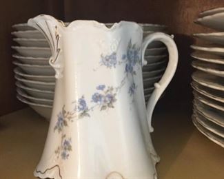 Blue Violet China Pitcher made in Germany