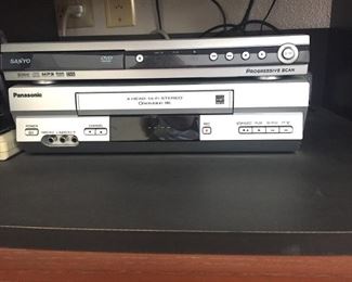 Sanyo Progressive Scan DVD Player and Panasonic 4-Head Omnivision VHS Player