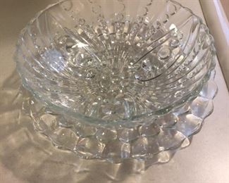 Vintage Anchor Hocking Bubble Burple Bowl and Plate