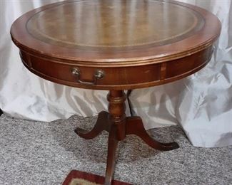 Cute Round leather topped table