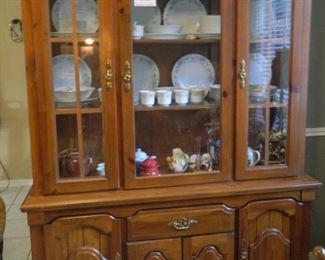 Broyhill china hutch,  China and misc.