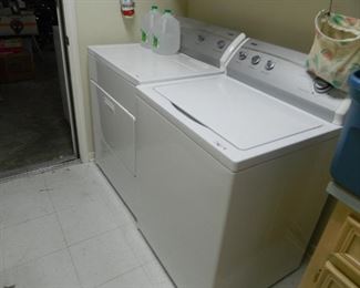Fairly new washer and dryer, in washroom. SOLD