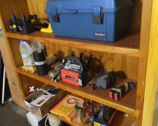 Garage misc. Battery chargers, tools etc.