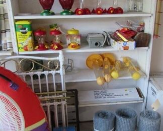 Rolls of wire, bird feeders, rafting tube ALL SOLD