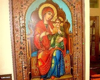 Original oil painting by Teofilo Magliocchi approx, 75 inches high by 47 inches wide.