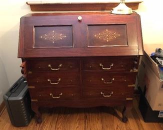 Beautiful inlay drop leaf desk