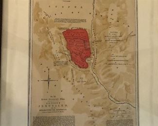 rare map of Jerusalem 