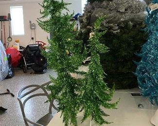 These adorable accessories come in teal or green.  I love them stacked in front of a Christmas tree.  On a mantle or in front of one as well. They come on a single stand and have two pieces attached. $35 each 