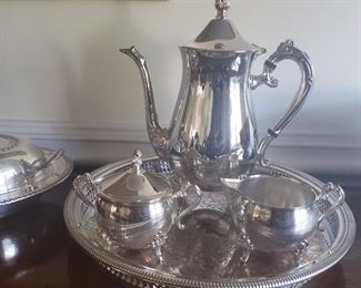 Silver Tone Tea Set