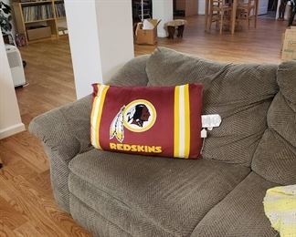 Sofa and Redskins Pillow
