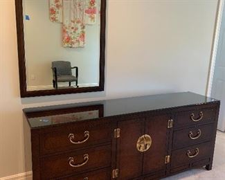 #2- White brand Asian style dresser with mirror- 18d x 75l x 32t-$400