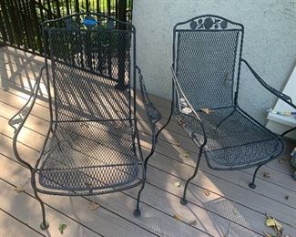 #29- 4 wrought iron chairs- $100