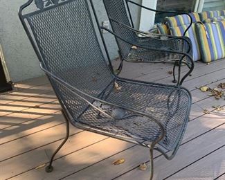 #29- 4 wrought iron chairs- $100