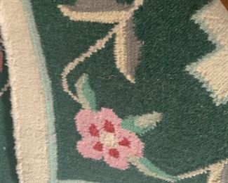 #39- Woven wool rug- 12ft, 3in x 8ft, 10 in- $200