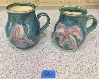 #56- 2 ceramic coffee mugs- $10